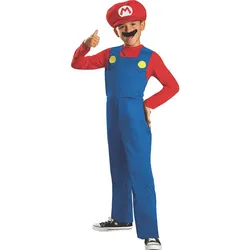 LIKE NEW SUPER MARIO MARIO 2 PC COSTUME YOUTH KIDS BOYS LARGE (10-12)