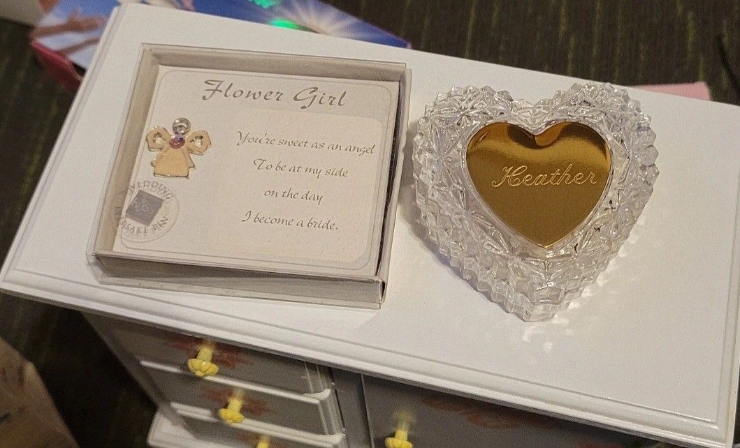 Glass Dish. Flower Girl Pendant.