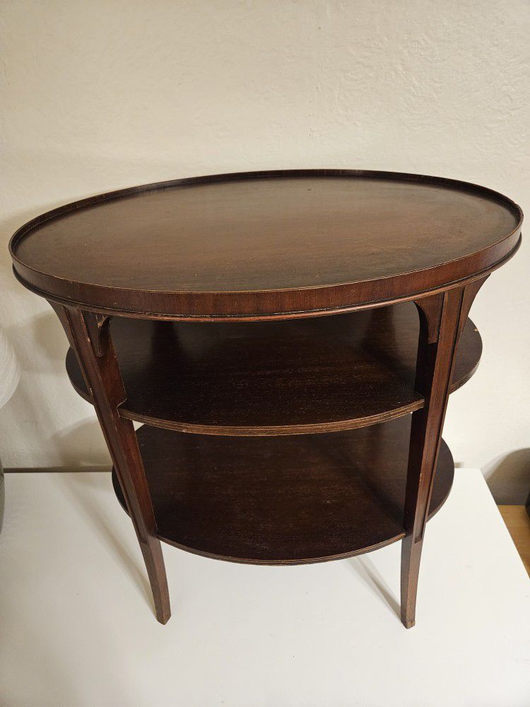 3 Tiered Oval Side Table 