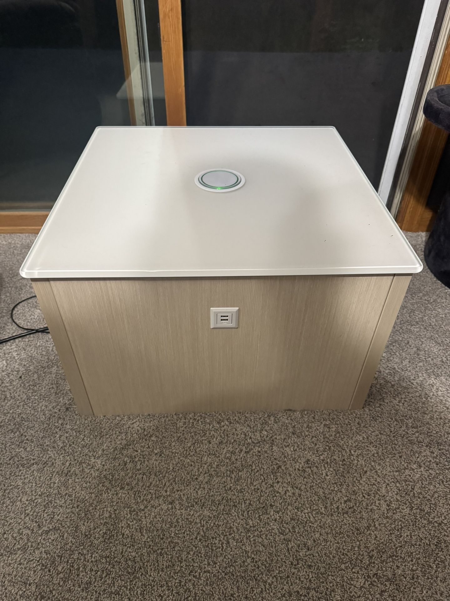 Herman Miller Swoop Box Table W/Power