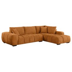 ITALIAN DESIGN MID CENTURY MODERN ORANGE SECTIONAL SOFA CHAISE COUCH - SILLON SECCIONAL NARANJA