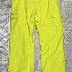 Quiksilver Neon Utility Relaxed Fit Mens Snow Pants Size S Quiktech 8000 MM