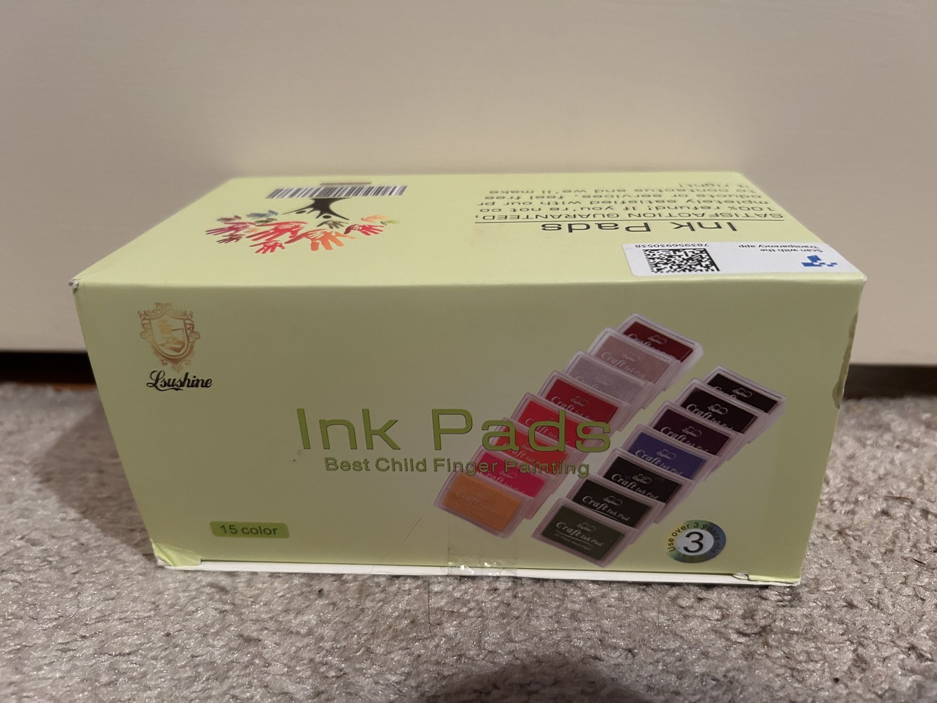 2 boxes of Craft Ink Pad Stamps Partner DIY Color,15 Color Craft Ink Pad for Stamps, Paper, Wood Fabric (2 Packs of 15)