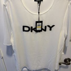 DKNY WOMEN’S BLOUSE TOP black & white size M BRAND NEW !!!