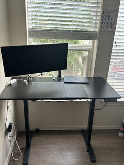 Ultimate Work-From-Home Setup – UltraWide LG Monitor + Electric Standing Desk – $200 (Bundle Deal!)