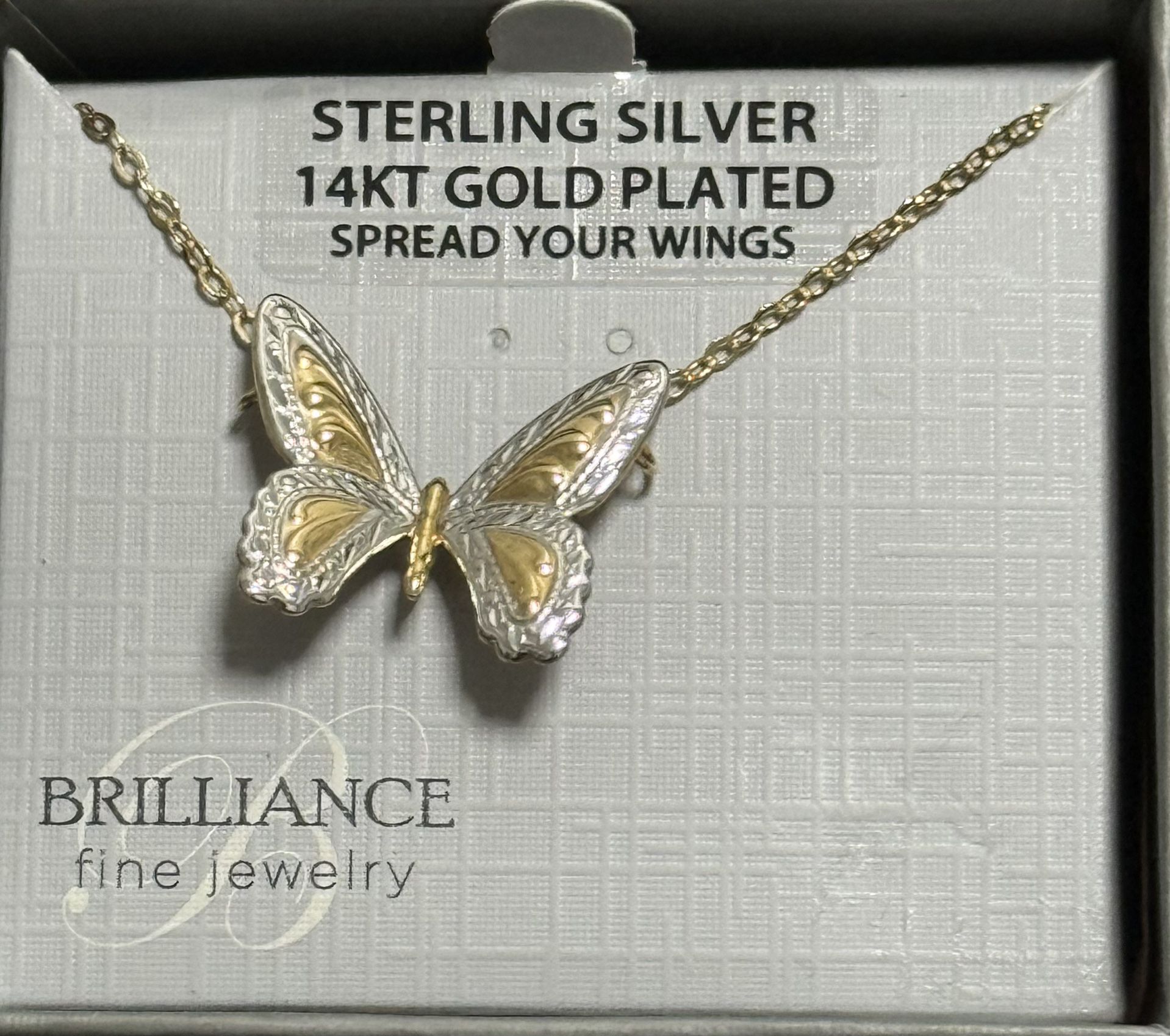 14k GP Butterfly Necklace