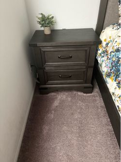 Dark brown side table