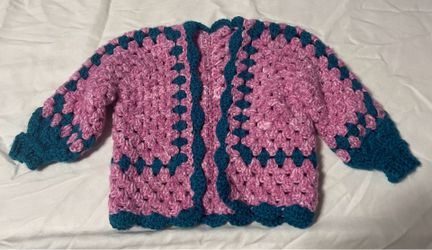 12-18 months handmade crotchet baby sweater