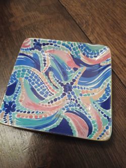 Lilly Pulitzer Square Ceramic Trinket Dish