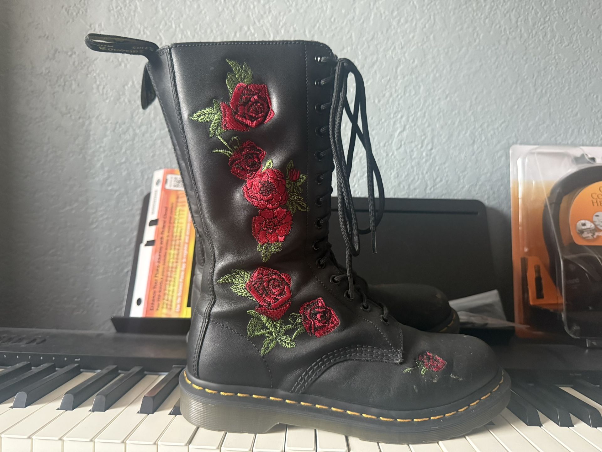 Dr. Martens Floral Embroidered Boots