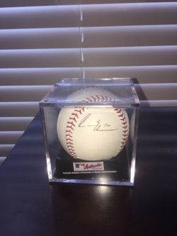 Dodger player Andre Ethier signed ball