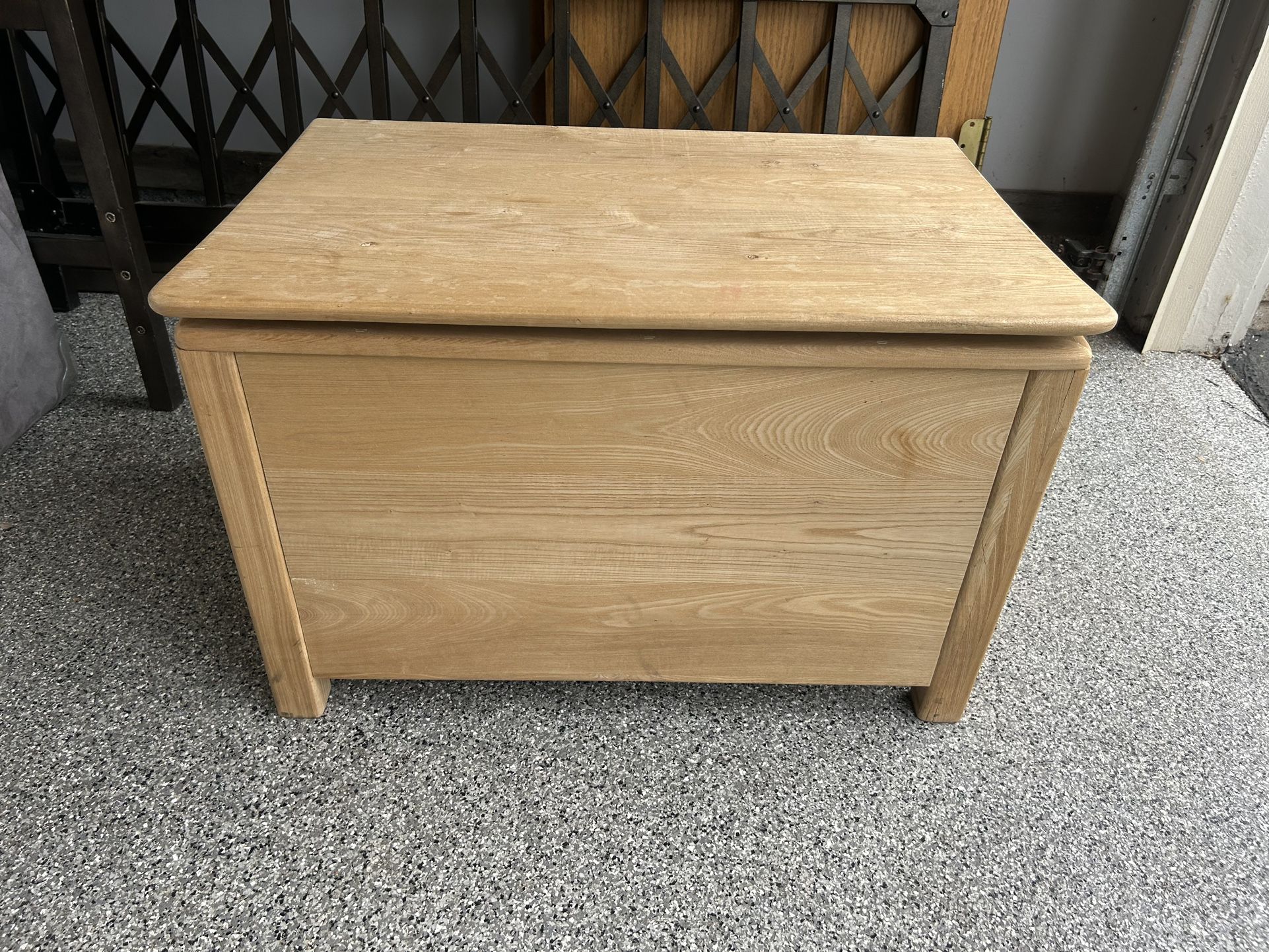 Wooden Bench Storage Box