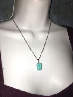 Beautiful turquoise block necklace