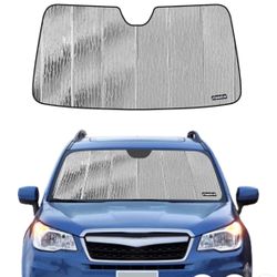 Windshield Sun Shade for Subaru Forester 2014-2018, Eyesight Driver Assist, Front Window Sunshade Shield,2-in-1 Reflective Sun Shade, Silver for S