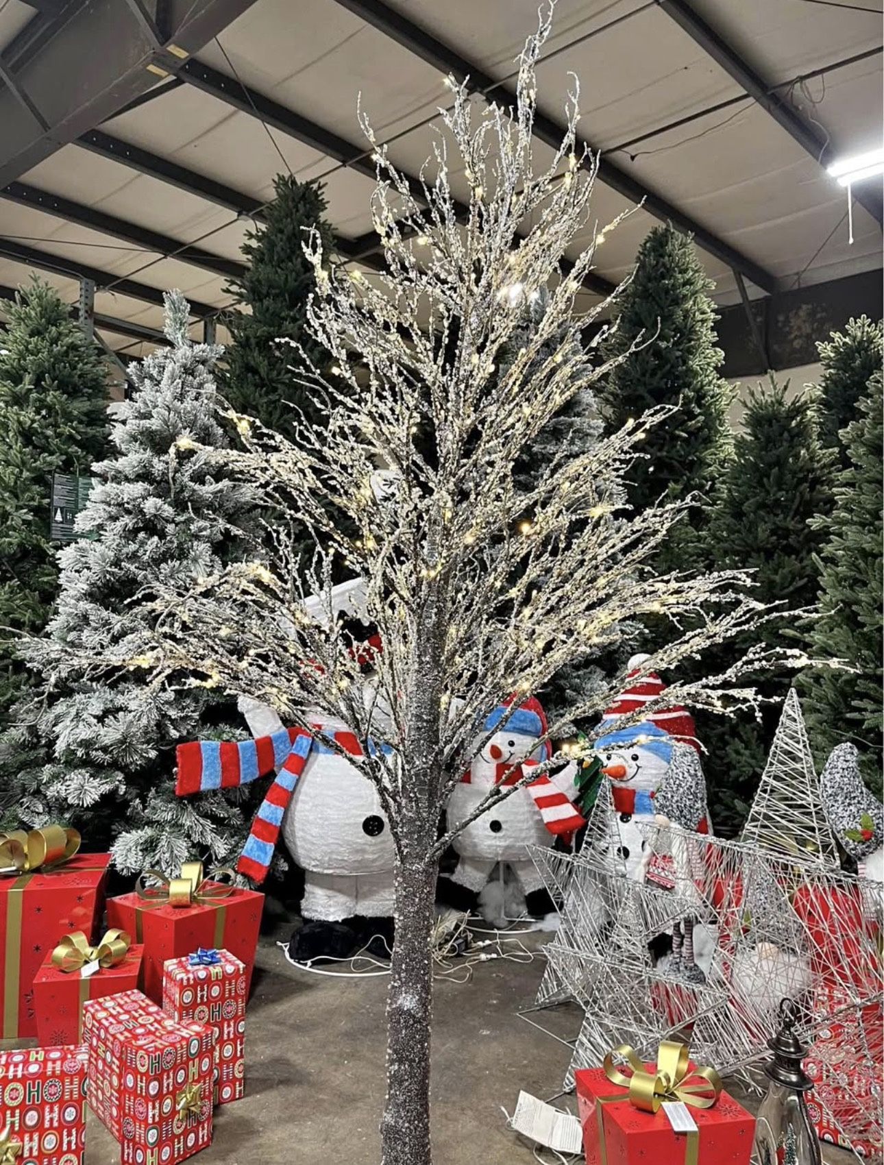 Iced Tree With Lights 7ft