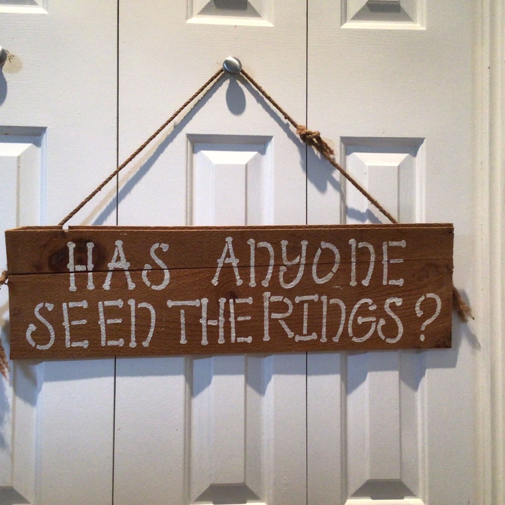 Adorable Wooden Ring Bearers Sign