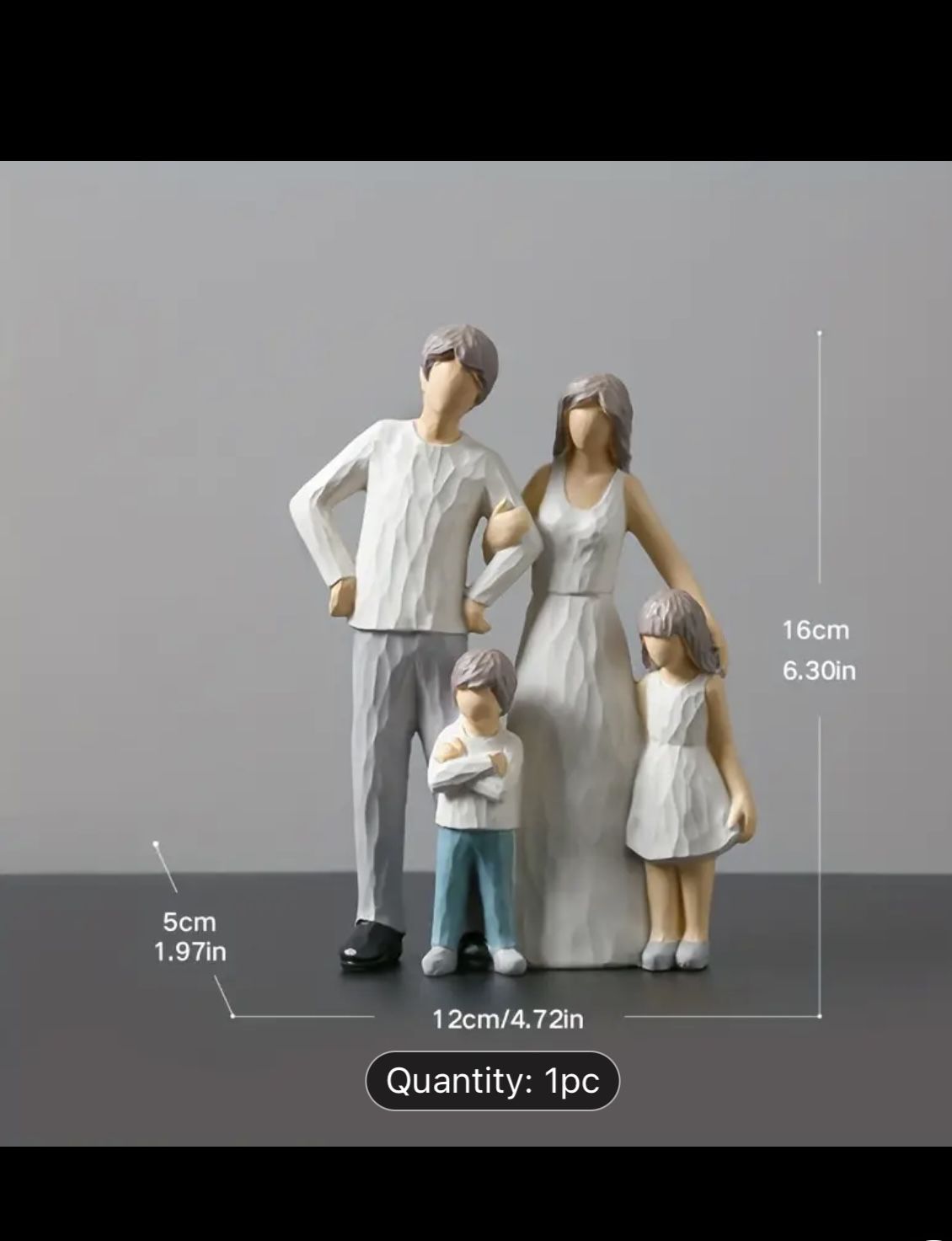 1pc, Family Figurines, Resin Ornament Sculpture