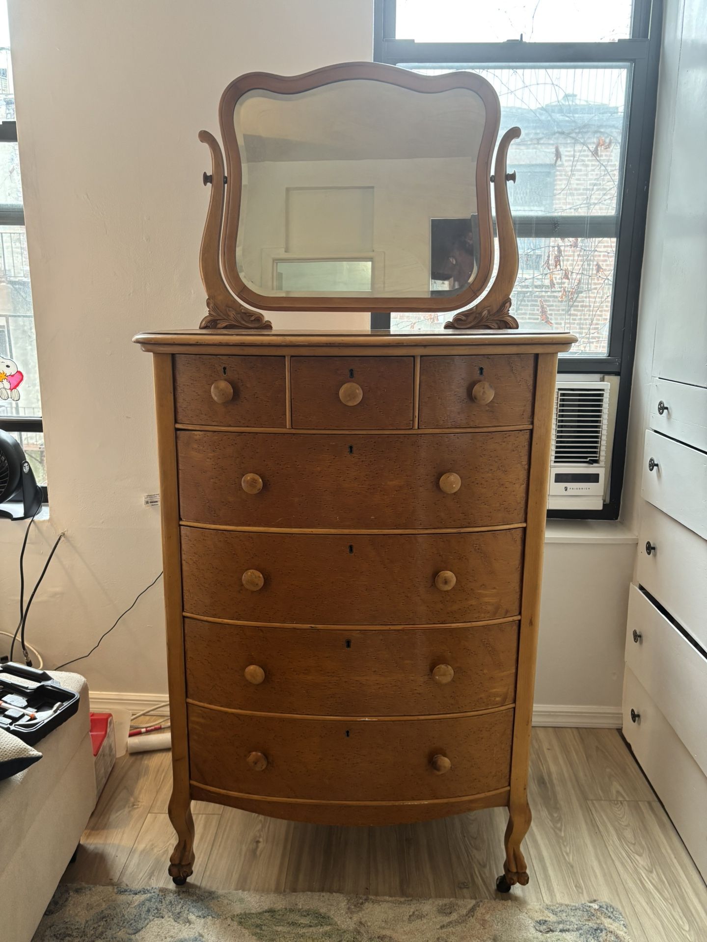 Antique Burled Wood Dresser