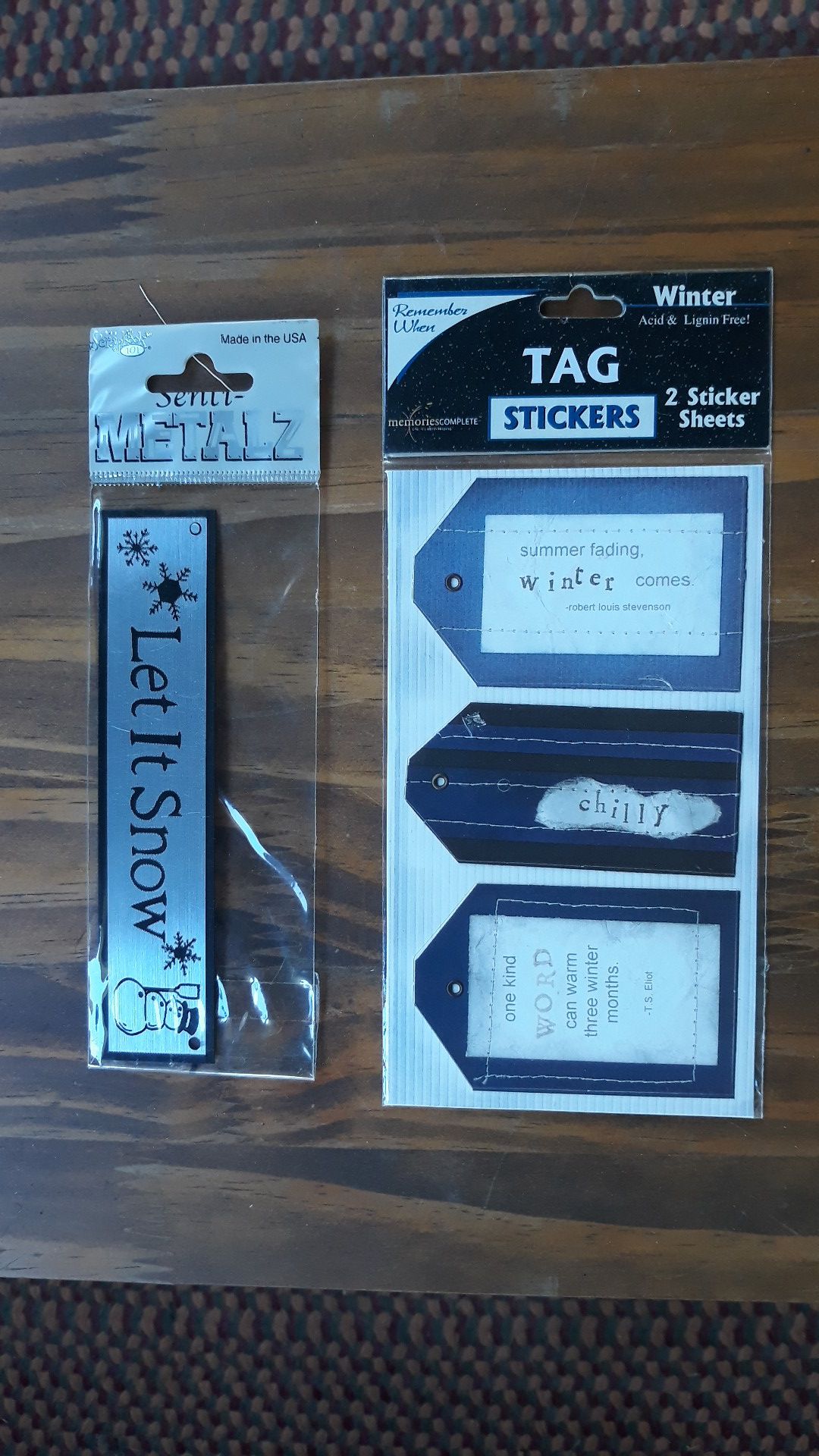 Winter paper card art scrapbooking tags