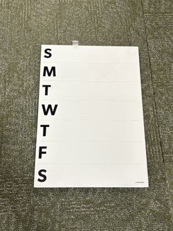 Weekly Whiteboard Organizer