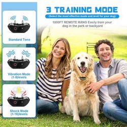 Brand New Dog Training Collar, Shock Collar for Dogs with Remote, 2 Receiver Rechargeable Dog Shock Collar,