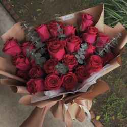 2 Dozen Roses Korean Wrapped 