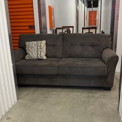 1 Dark gray couch (Barely Used)  71” W  39” Depth 