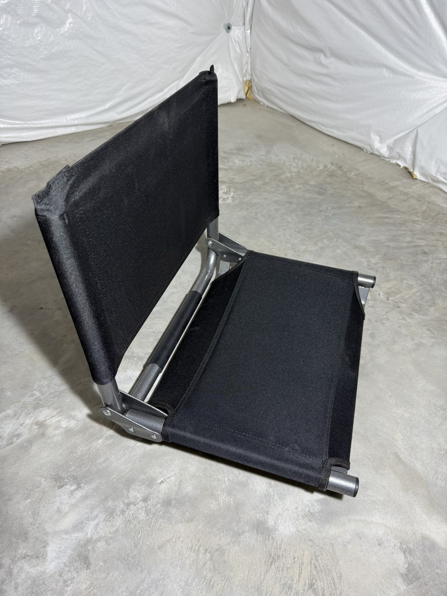 Cascade Mountain Tech Black w/Grey Edging Canvas Stadium Seat