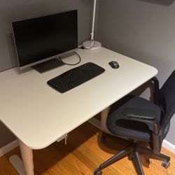 Stand/sit Desk And Chair 