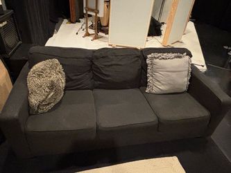 Dark Gray 3-Seat Fabric Sofa (Pick Up Only - Open to offers)