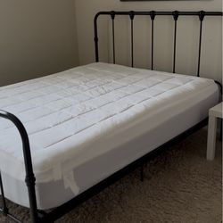 Queen mattress with bed frame