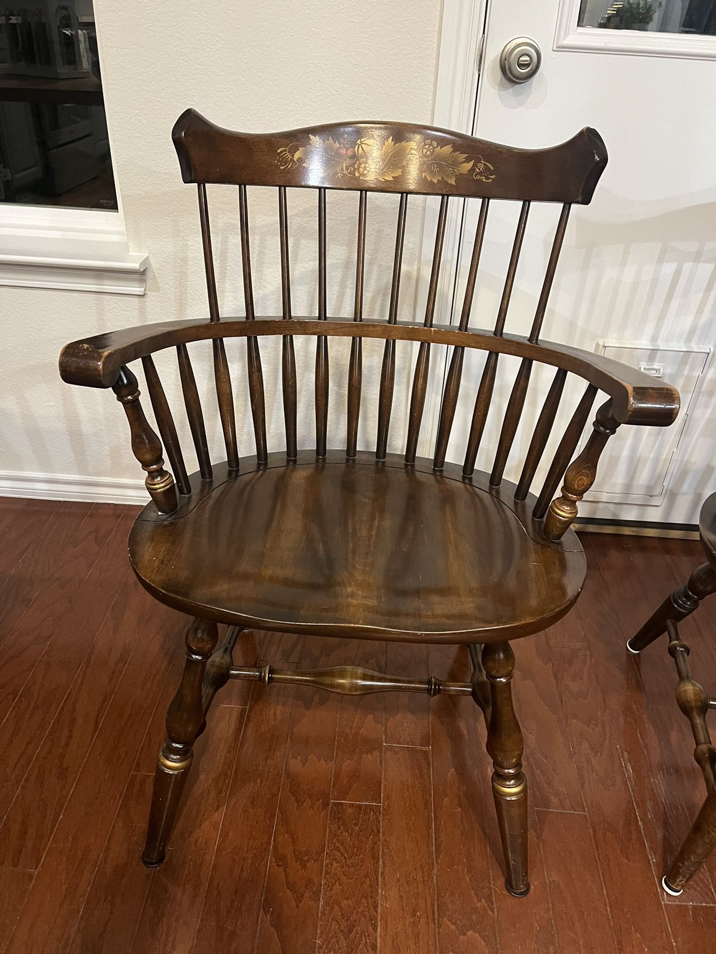 Pair Of Wooden Barrel Chairs