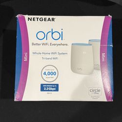 NETGEAR Orbi Mini Mesh WiFi System (RBK22) – Tri-Band, 4,000 sq. ft. Coverage