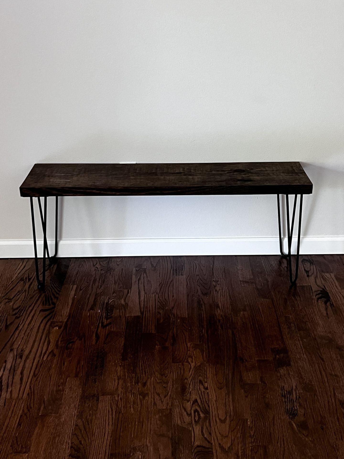 Hairpin Leg Bench | Rustic Modern Coffee Table Side End Sofa Table Nightstand Farmhouse Entryway Bench Mid Century Console Industrial Urban