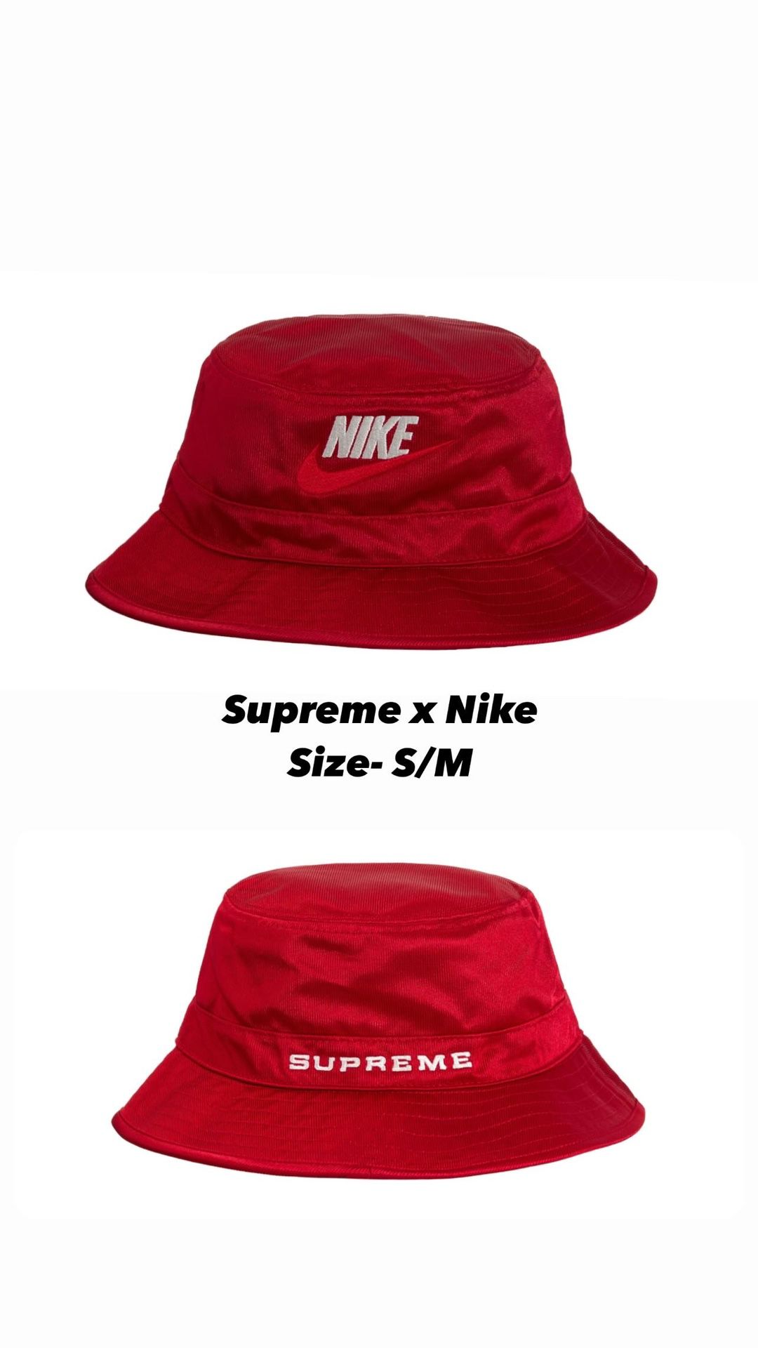 Nike x Supreme Dazzle Crusher Red - Size S/M  