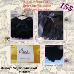 Infant Blk TuTu (Pettiskrt) Infant-6+ TuTu's/ Birthday Girl Shirts/Dance wear Tops🎀 Open to FAIR offers, JUST ASK!! Looking to get Rid of QUICKLY 