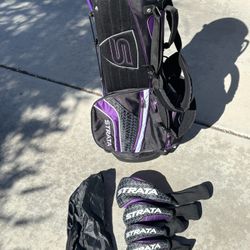 Callaway Strata Ladies, Golf Bag 7-Way Divider Had Covers And Rain Hood New
