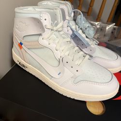New Jordan 1 Retro High Virgil Abloh  size 14