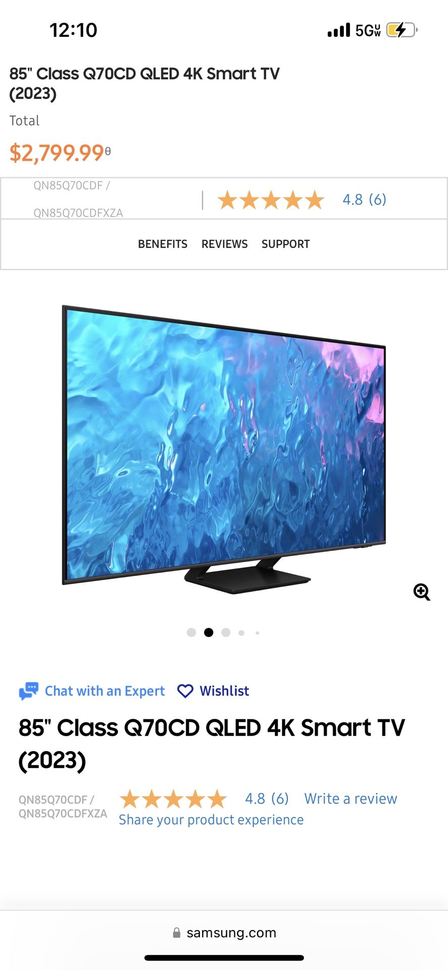 85’ Samsung Smart TV