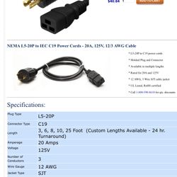 30a Power Cord 