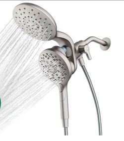 Moen Aromatherapy Dual Shower Heads with INLY Capsules, 6-Spray, 6.5 in Rainshower + Handheld, Spot Resist Brushed Nickel. Missing Original Box!
