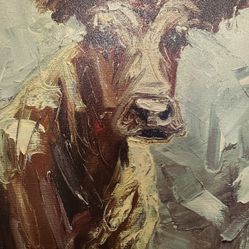 28 Inch Cow Painting