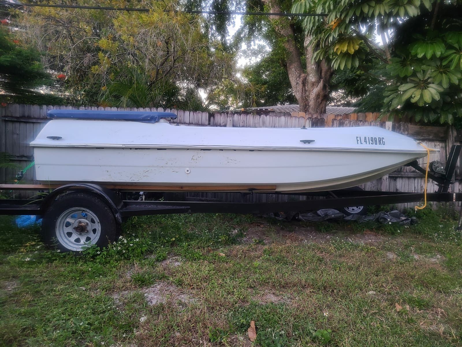 Shuttlecraft boat that Fits yamaha jet ski or seadoo! 15 foot Last two photos is when they are new. Title On Hand. NO bimini top.$1100obo