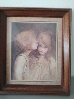 Vintage Margaret Kane Big Eyes "A Little Kiss"