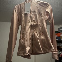 Pink With Gold Zipper Lululemon Set