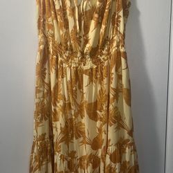 New Banana republic Sundress Sz medium Yellow Orange 