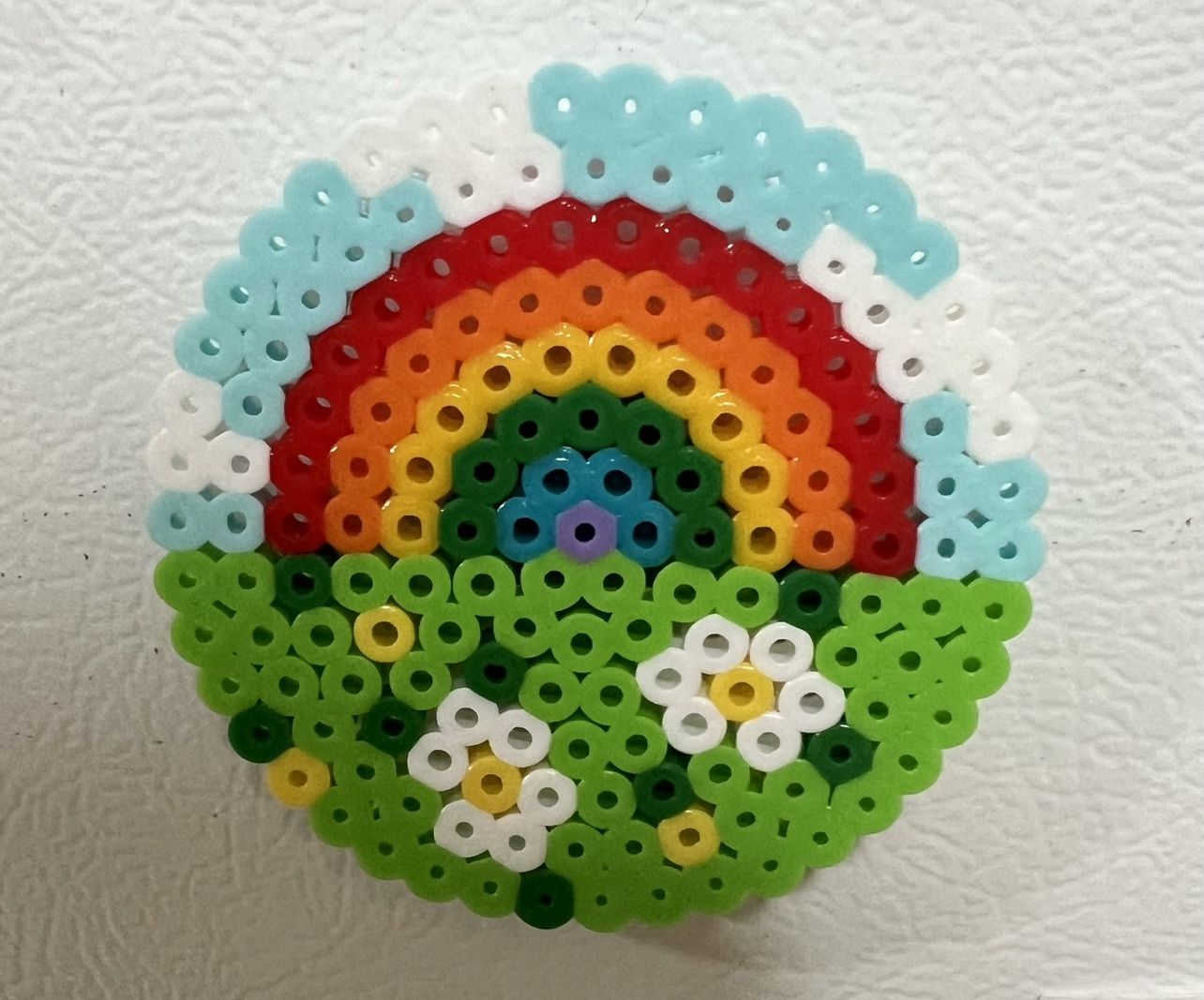 Perler Beads Rainbow Garden Magnet 
