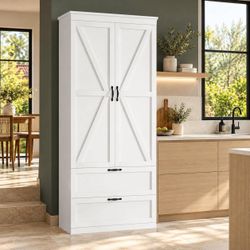 70'' Tall Kitchen Pantry with Shelf & Drawer.