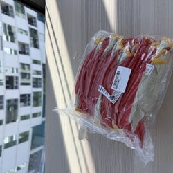Work Gloves – 10-Pair Pack (Red, Large)