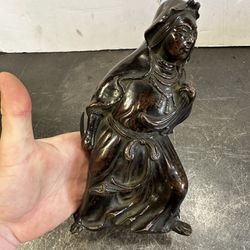 Chinese Guanyin bronze figure With Knife Assassin? Qing Dynasty 19th century